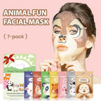 Kaely 7 Pack Animal Character Sheet Masks, Face Masks for Kids Teens Skin Care, Korean Soothe Facial Mask for All Skin Types, Girls Night Skincare Spa Party, Birthday Gifts for Women Men, Set01