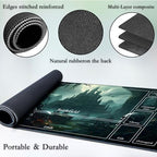 for MTG Game Playmat, for Magic TCG Rubber Play mat,Tabletop Card Playmats with Smooth Surface,Trading Card Inked Game Mat with New Zones,Battle Game,Skull Castle