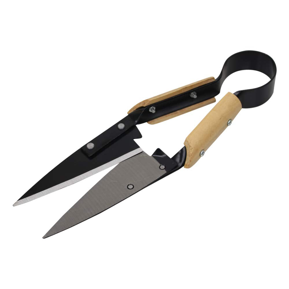 Abustle pig Single Bow Sheep Shears, Heavy Duty 6.1-Inch Carbon Steel Blade, 12.5-Inch Long Hand Shears for Sheep, Alpaca, Goat, Rabbit, Horse & Dog, Farm Grooming Scissors (Black)