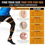 Doc Miller Thigh High Calf Sleeves Compression Hose 20-30 mmHg Opaque Stockings