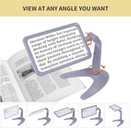 2.5X Magnifying Glass with Light and Stand, Full-Page Desktop Handheld Magnifying Glass with 48 Light for Reading Books Close Work, Powered by USB or Battery