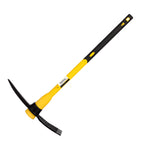 Nohovu Pickaxe with Shock Absorbing Fiberglass Handle, Heavy Duty Forged Steel Pick Axe for Digging, 36 Inches (406Y)