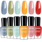 Morovan Nail Polish Set Fingernail: Quick Dry Nail Polish Kit Regular Nail Polish Bulk 0.25 oz Finger Nail Polish Pack Glossy Toenail Polish DIY Gifts for Women