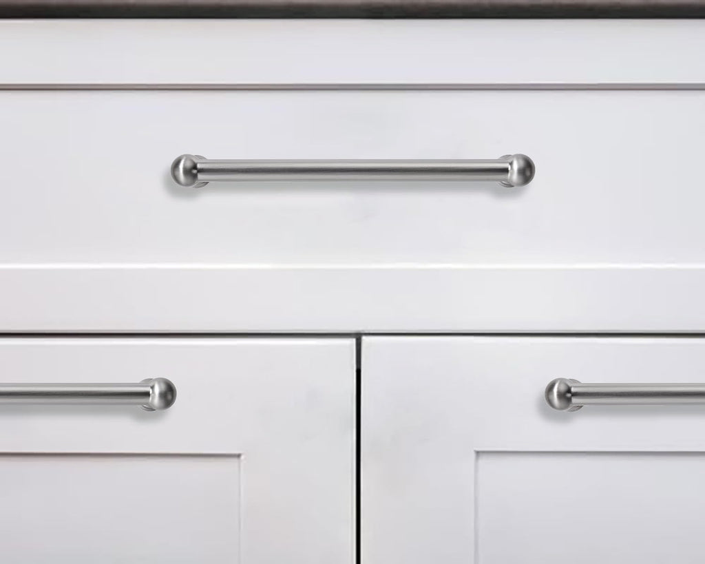 khtumeware 10 Pack Brushed Nickel Cabinet Pulls 3-1/2 Inch(89MM) Hole Centers Satin Nickel Kitchen Cabinet Handles Cabinet Hardware for Cabinets Cupboard Handles Drawer Pulls