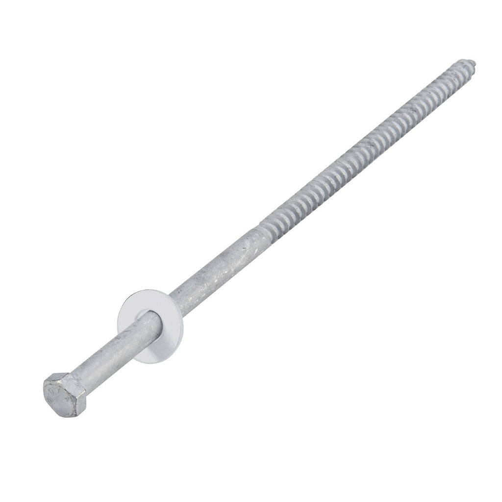 HROMIGRY 3/8" x 12" Lag Bolts (12 Pcs) Lag Screws for Wood, Hot Dip Galvanized, Hex Head with Washers