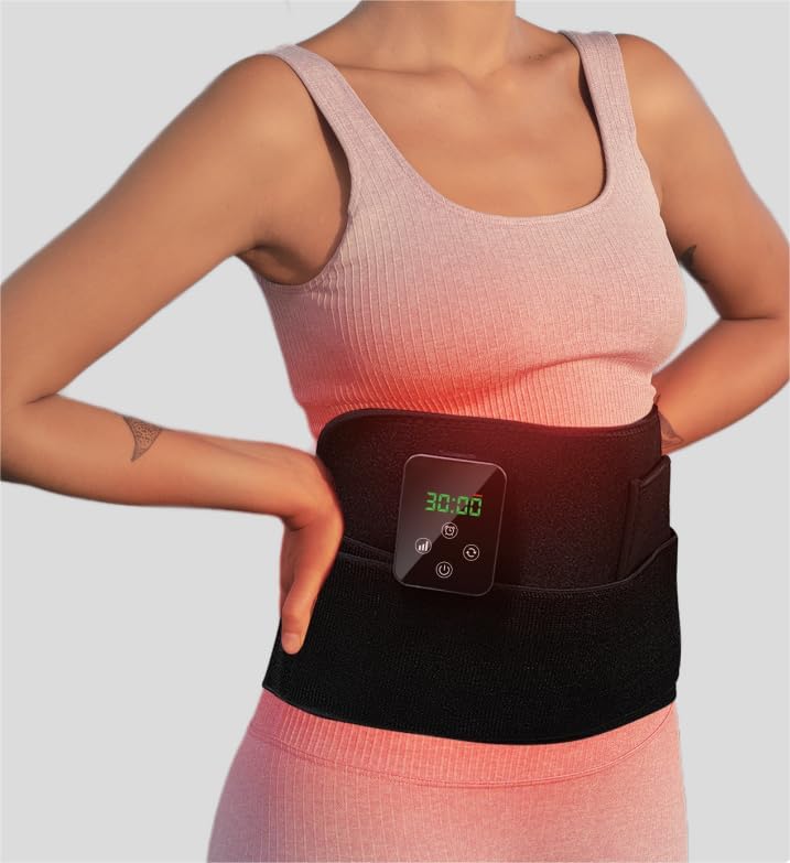 Red Light Therapy, Cordless Infrared Therapy Pad for Back Knee Leg Pain Relief, Portable 660nm 850nm Wireless Red Infrared Light Therapy Wrap Belt with Rechargeable Controller Gift for Women Men