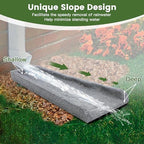 3 Pack Rubber Downspout Splash Block Rain Gutter Down Spout Drain Trays Gray