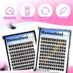 Large Tray,10-20mm to Choose DIY Eye Lashes Extensions 120 Cluster Wide Stem Eyelashes Soft and Lightweight Individual False Eyelashes Dramatic Look (8mm)