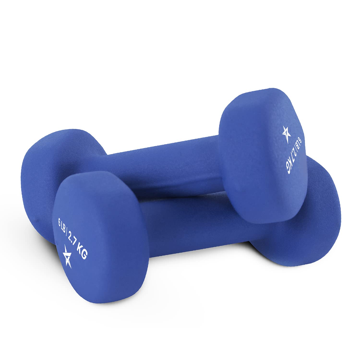 Yes4All 6 lbs Dumbbells Neoprene with Non Slip Grip ��� Great for Total Body Workout ��� Total Weight: 12 lbs (Set of 2)