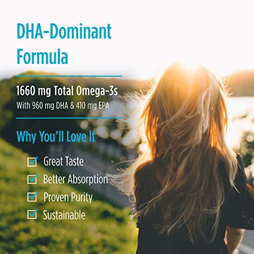Nordic Naturals DHA Xtra, Strawberry - 90 Soft Gels - 1660 mg Omega-3 - High-Intensity DHA Formula for Brain& Nervous System Support - Non-GMO - 45 Servings