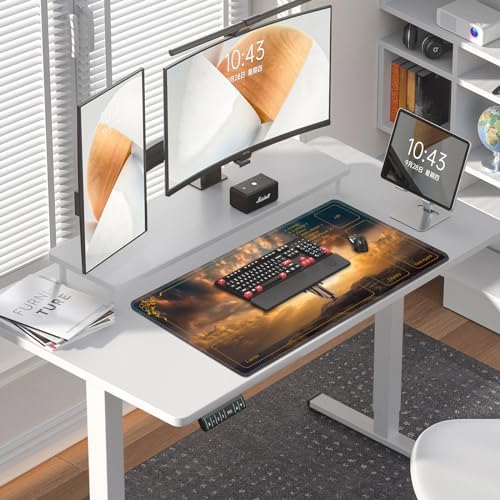 for MTG Playmat with Zones 24 x 14 inches for TCG Playmats Non-Slip Rubber Base Commander Play Mat for Magic The Gathering Playmat Iorcana Trading Card Game, Jesus Walked in The Clouds