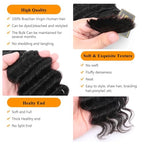 Deep Wave Bulk Hair for Braiding 16A Deep Water Wave Bulk Human Hair for Braiding Brazilian Virgin Curly Human Hair 24 Inch 50g Curly Braiding Hair for Boho Braids Micro Twist