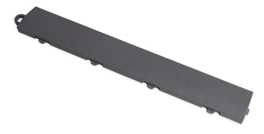 Big Floors Garage Floor Transition Edge, Interlocking Modular Garage Floor Edging Compatible with RaceDeck, GarageTrac & GarageDeck Tiles (Male, 11 Pack, Graphite)