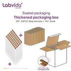 50-Pack 16ml(0.54oz) Glass Test Tubes - 20x100mm, Round Bottom, with Cork Stoppers & Brush. Ideal for Lab Experiments, Plant Propagation, Storage (Candies, Spices), Bath Salts, Home Decor