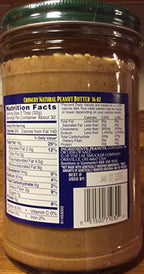 Adams 100% Natural CRUNCHY PEANUT BUTTER 36oz (2 Pack)
