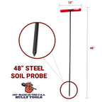 Bully Tools Steel Soil Probe with T-Style Handle, 0.5" Steel Diameter