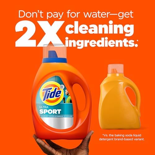Tide Plus Febreze Sport Odor Defense HE Turbo Clean Liquid Laundry Detergent, 105 fl oz, 74 loads