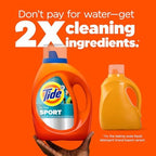 Tide Plus Febreze Sport Odor Defense HE Turbo Clean Liquid Laundry Detergent, 105 fl oz, 74 loads