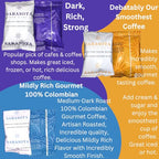 Sarasota Coffee Ground Packets | Gift Set Assorted Variety Sampler Packs | Medium, Colombian, & Dark Roast | Gourmet Low Acid Mold Free Individual Pouches for 12 Cup Coffee Maker | 2 Oz Bags, 12 Count
