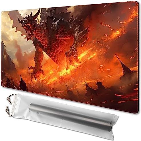 MTG Playmat - Non-Slip Backing Printing, Ideal for Card Game Enthusiasts TCG Playmat (MTG2-Arrival of The Dragon)