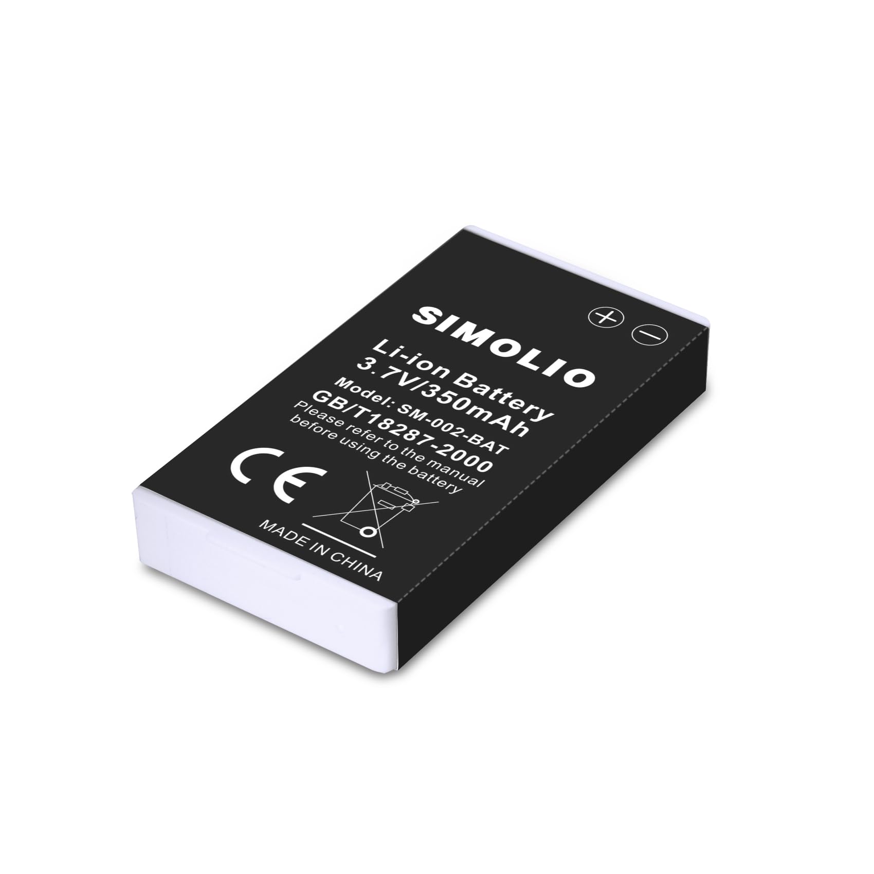 SIMOLIO Replacement Li-Battery Wireless TV Headsets SM-823 Pro, SM-823D Pro, SM-824D1, SM-824D2, SM-828D1, SM-828D2, SM-8245 and SM-863D Series, Rechargeable Battery TV Hearing Headset