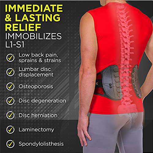 BraceAbility Spine Sport Lower Back Brace - Working Out, Exercise, Run, Kayak, Golf, Gym, Manual Labor, Tennis, Athletic Lumbar Corset for Active Women and Men (2XL)