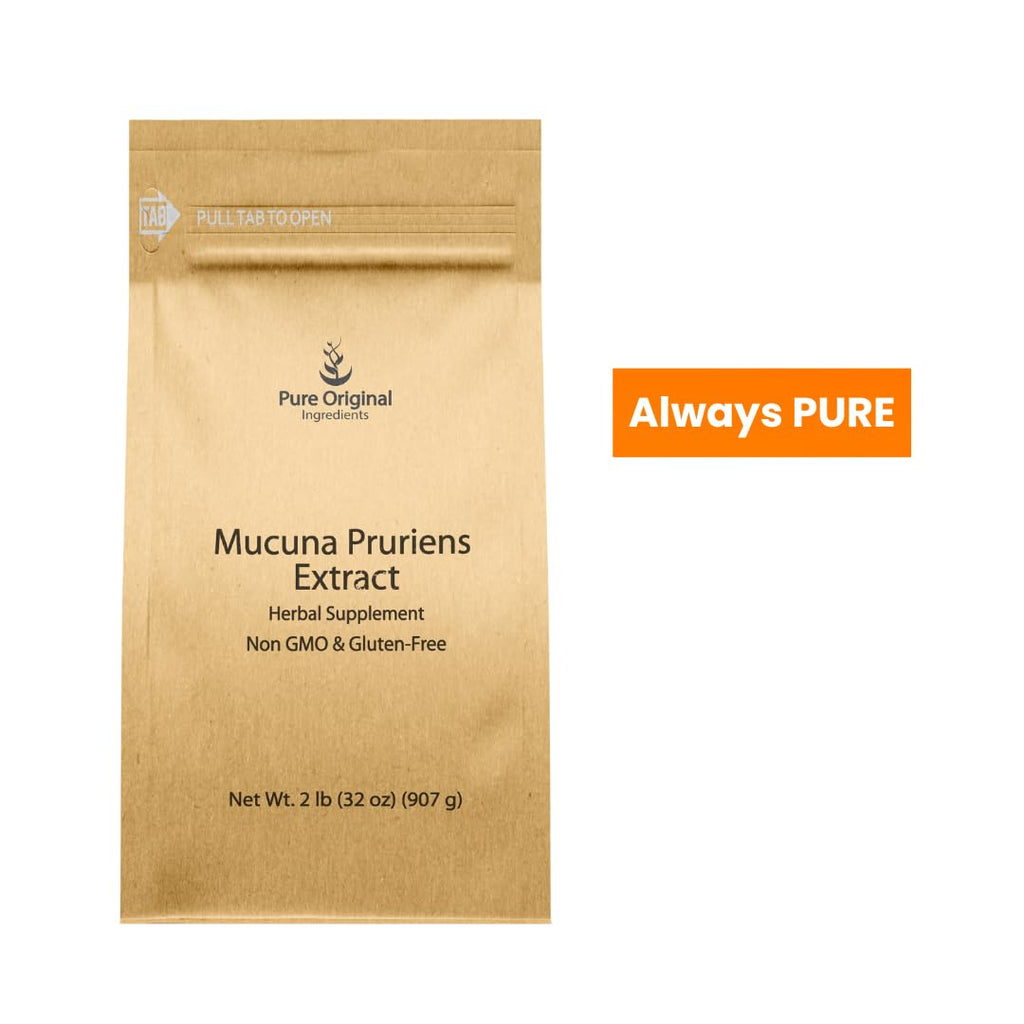PURE ORIGINAL INGREDIENTS Mucuna Pruriens (2 lb), Pure and Natural, Non-GMO, Gluten-Free