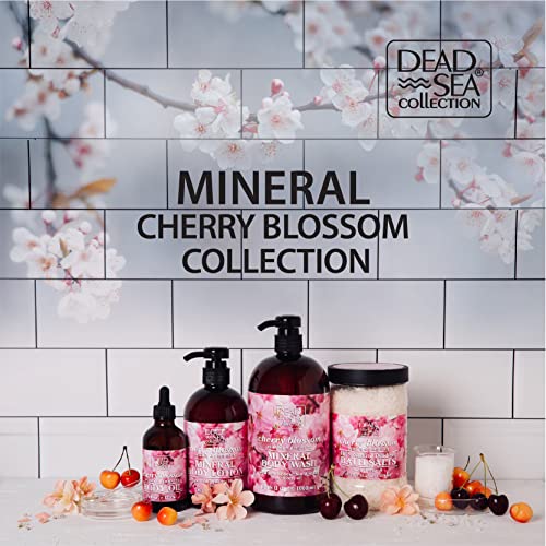 Dead Sea Collection Bath Salts with Cherry Blossom – Pure Dead Sea Salt and Sweet Cherry Oil - Nourishing Soothing and Relaxing Skin and Muscle – 34.2 Oz