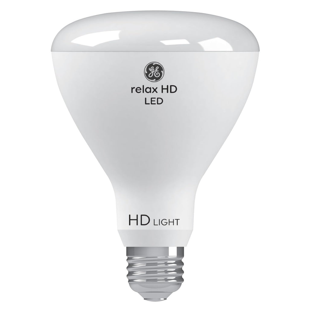 GE Relax LED Light Bulb, 65 Watt, Soft White, BR30 Indoor Floodlight (4 Pack)