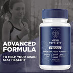 Mind Vitality Focus Brain Supplement to Boost Focus and Concentration & Avoid Mid-Afternoon Fatigue, Advanced Formula - Pack of 5(300 Capsules)