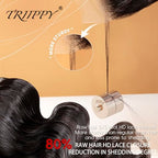 Triippy Raw Hair 5x5 HD Lace Closure Body Wave More Less Shedding than Regular Virgin Hair, 0.10mm Ultra-Thin 5x5 Swiss Real HD Lace with 100% Raw Cambodian Human Hair 16 Inches