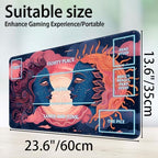for MTG Game Playmat, for Magic TCG Rubber Play mat,Tabletop Card Playmats with Smooth Surface,Trading Card Inked Game Mat with White Zones,Battle Game,Art Sun and Moon