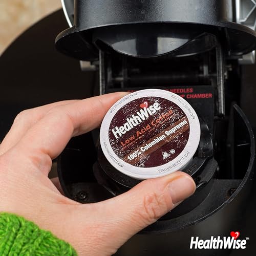 Healthwise Low Acid Coffee K-Cups French Vanilla 100% Colombian Coffee K-Cups - Medium Roast, Healthier Coffee For Sensitive Stomachs - 144 Count (Pack of 12)