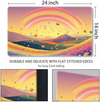 MTG Playmat Magic Card Playmat Game Mat,TCG & CCG Card Games Mat with Free Storage Bags Size 24 x 14 Inches (No with Zones,Sun2)