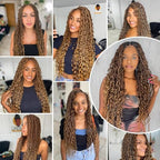 P4/27 Water Wave Bulk Human Hair for Braiding No Weft Highlight Ombre Wet and Wavy Micro Braiding Hair Human Hair Bulk for Boho Box Braids 100g with 2 Bundles 22 Inch