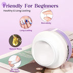 MIZHSE Solid Builder Gel for Nails, 60g White 3D Gel Nail Art Sculpture Gel Non-Sticky Carving Nail Extension Soak Off UV LED Hard Gel for Nail Salon Home DIY Manicure