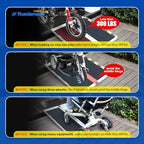 Ruedamann 4FT Wheelchair Ramp, Portable Wheelchair Ramp for Home Entrance, 30-1/4" Wider Design, Non-Slip Aluminum Folding Ramps for Wheelchairs, Strollers, Scooters, Stairs, Curbs, Doorways
