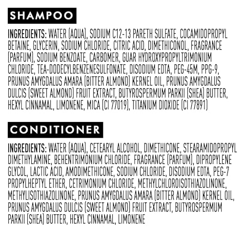 Suave Shampoo and Conditioner Set, Almond & Shea Butter - Moisturizing Shampoo & Conditioner, Dry Hair Treatment, Scented, 12.6 Oz Ea (2 Piece Set)