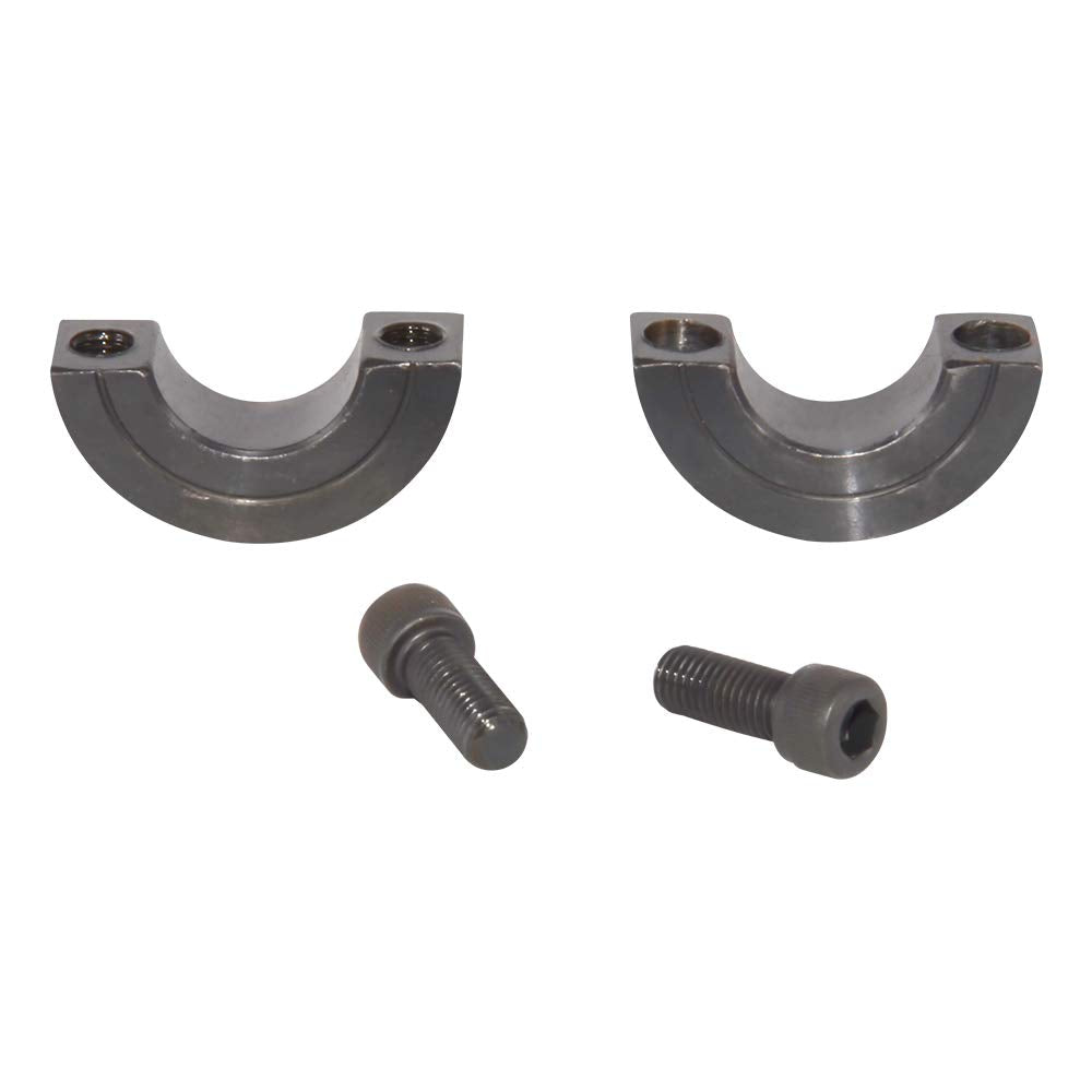 Two-Piece Clamping Collar, Carbon Steel with Black Oxide Plating, 7/8" Bore Size, Set Screw