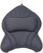 Extra Thick Large Bath Pillow with Neck,Back,Head Support for Bathtub, Spa, Soaking Gray(19''x15'')