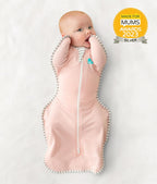 Love To Dream Swaddle UP Self-Soothing Sleep Sack 8-13 lbs., Dramatically Better Sleep, Snug Fit Calms Startle Reflex, 1.0 TOG, Dusty Pink, Small