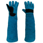 Animal Handing Gloves Bite Proof 23.7 Inch Kevlar Reinforced Multipurpose Pet Leather Glove Padding Dog,Cat Scratch,Bird Handling Falcon Gloves Grabbing,Reptile Squirrel Snake Bite