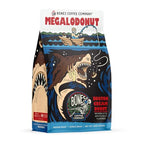 Bones Coffee Company Megalodonut Flavored Coffee Beans, Whole Bean Coffee Medium Roast Low Acid, Boston Cream Donut Flavor (12 oz)