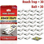 Ortho Home Defense Roach Trap with Bait Tablets, Cockroach Killer, Baited Glue Traps, Roach Traps, High Catch Rate, Roach Killer Indoor Infestation for Homes & More, 30 Traps (6 Pack)…