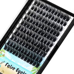 Large Pack 8-20mm to Choose D Curl Cluster Eyelash Extensions D Curl Wide Stem Individual False Eyelashes Dramatic Volume Eye Lashes Set Home DIY Lashes (Mixed 14-16-18mm Kit)