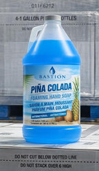 Bastion Foaming Antibacterial Hand Soap Refill – Pina Colada Scent, 1 Gallon (128 oz) – Bulk Moisturizing Hand Wash for Home, Office, Kitchen, Bathroom – Kills Germs, Softens Hands