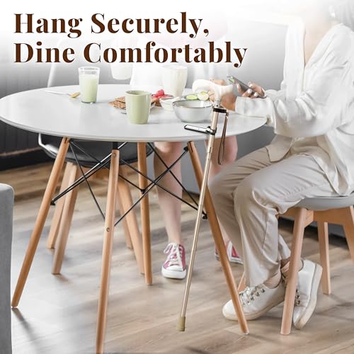 Merry Sticks Walking Cane Holder, Smart Reflective Cane Holder Clip for Table, Walking Stick Accessories for Senior, Portable, Foldable, and Convenient