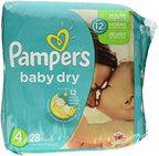 Pampers Baby Dry Diapers - Size 4-28 ct