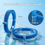 Funmit 896584000-143 Blue Front Tire Kit with Super Hump Replacement for Haywood Poolvergnuegen Select Pool Cleaners and Perfectly Compatible with Hayward Phoenix Cleaners (Pack of 4)