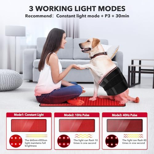 Red Light Therapy for Body, 31" * 11" Red Light Therapy Pad, Dual Chip Grade 360 LEDs 660nm & 850nm Infrared Light Therapy for Body Back Waist Shoulder Knee Joint Pain Relief, Gift for Women Men
